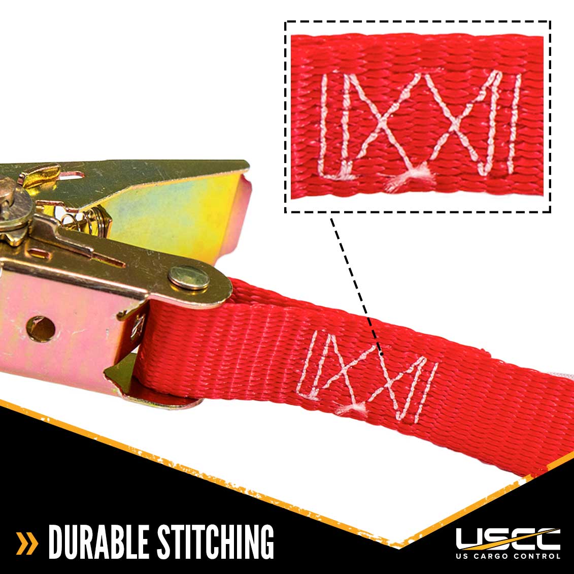 1" x 13' Red Endless Ratchet Strap