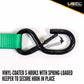 1" x 20' Green Ratchet Strap w/ S-Hook and Keeper