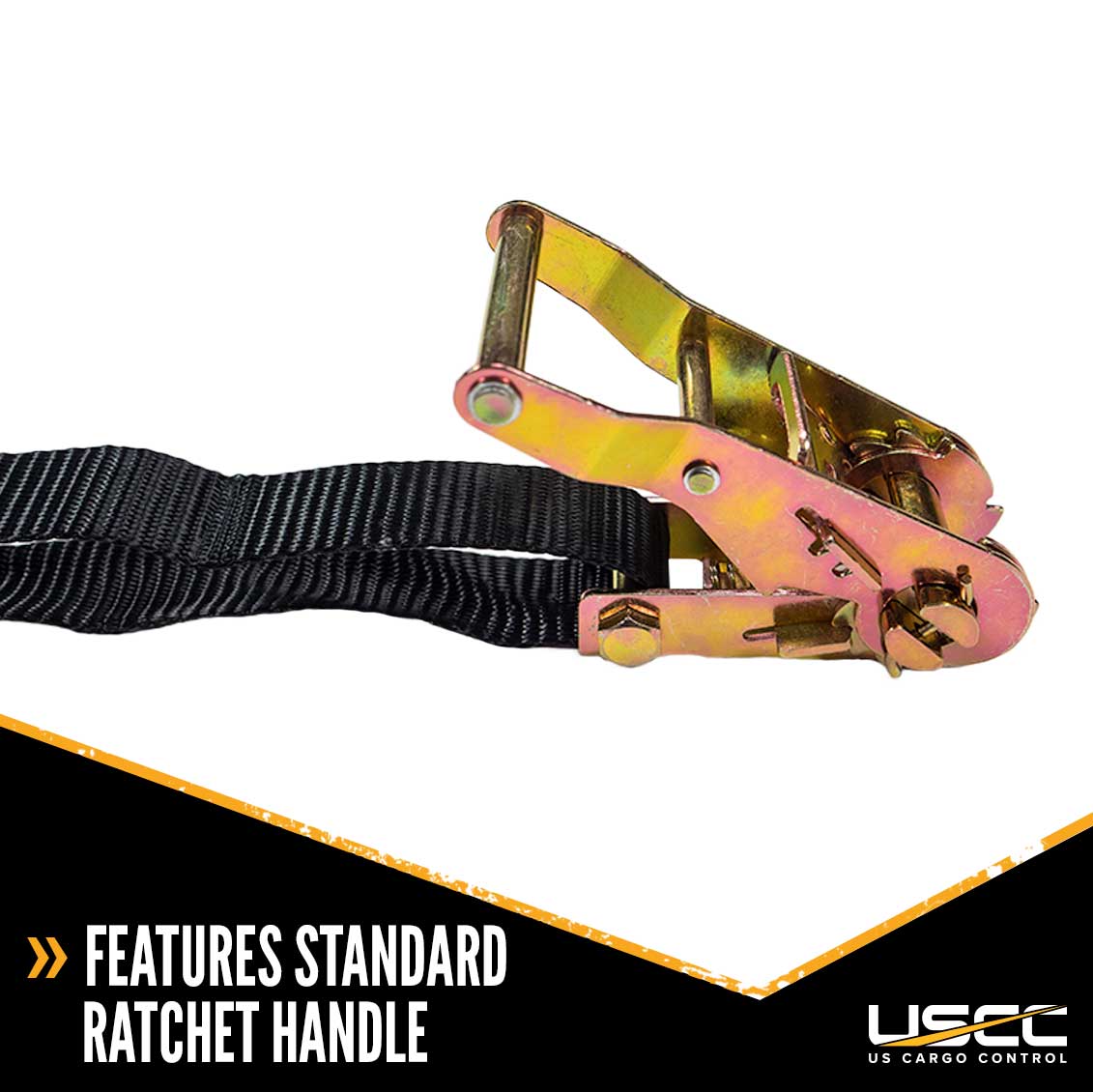 1" x 15' Ratchet Strap w/ Flat Snap Hooks | 2-Pack