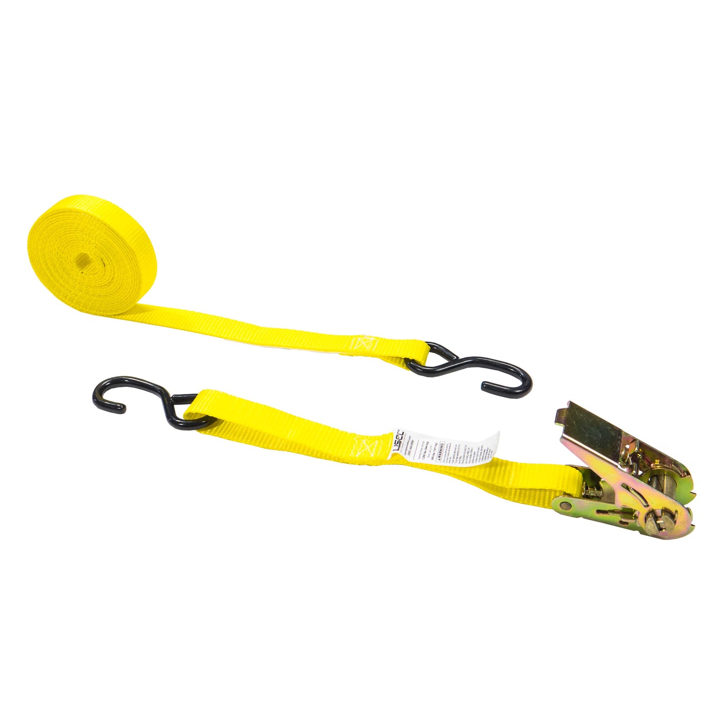 1" x 15' Thumb Ratchet Strap w/ S-Hook