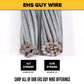1" 1x19 EHS Galvanized Guy Wire | 5,000 Feet