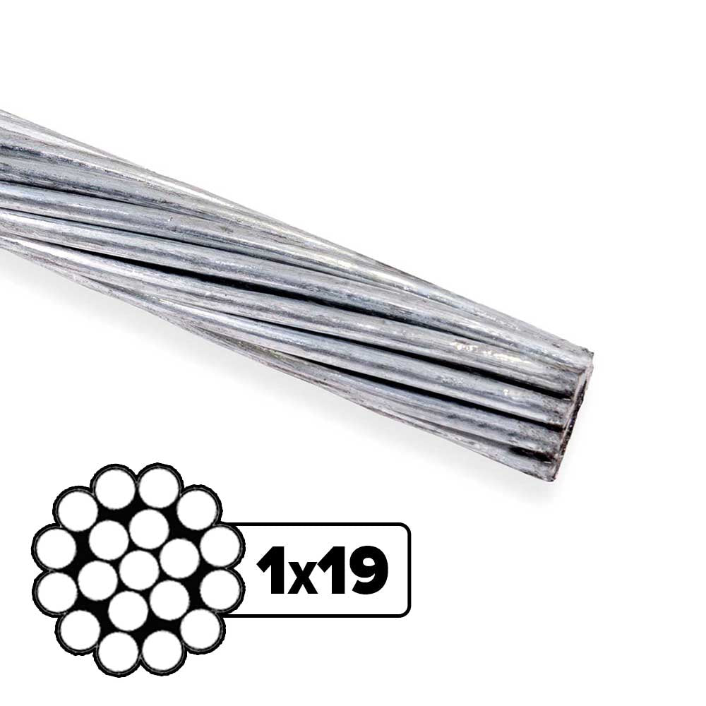 11/16" 1x19 EHS Galvanized Guy Wire | 2,500 Feet