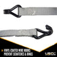 1" x 20' Rubber Coated Ratchet Strap w/ Vinyl Coated Wire Hooks | 2-Pack