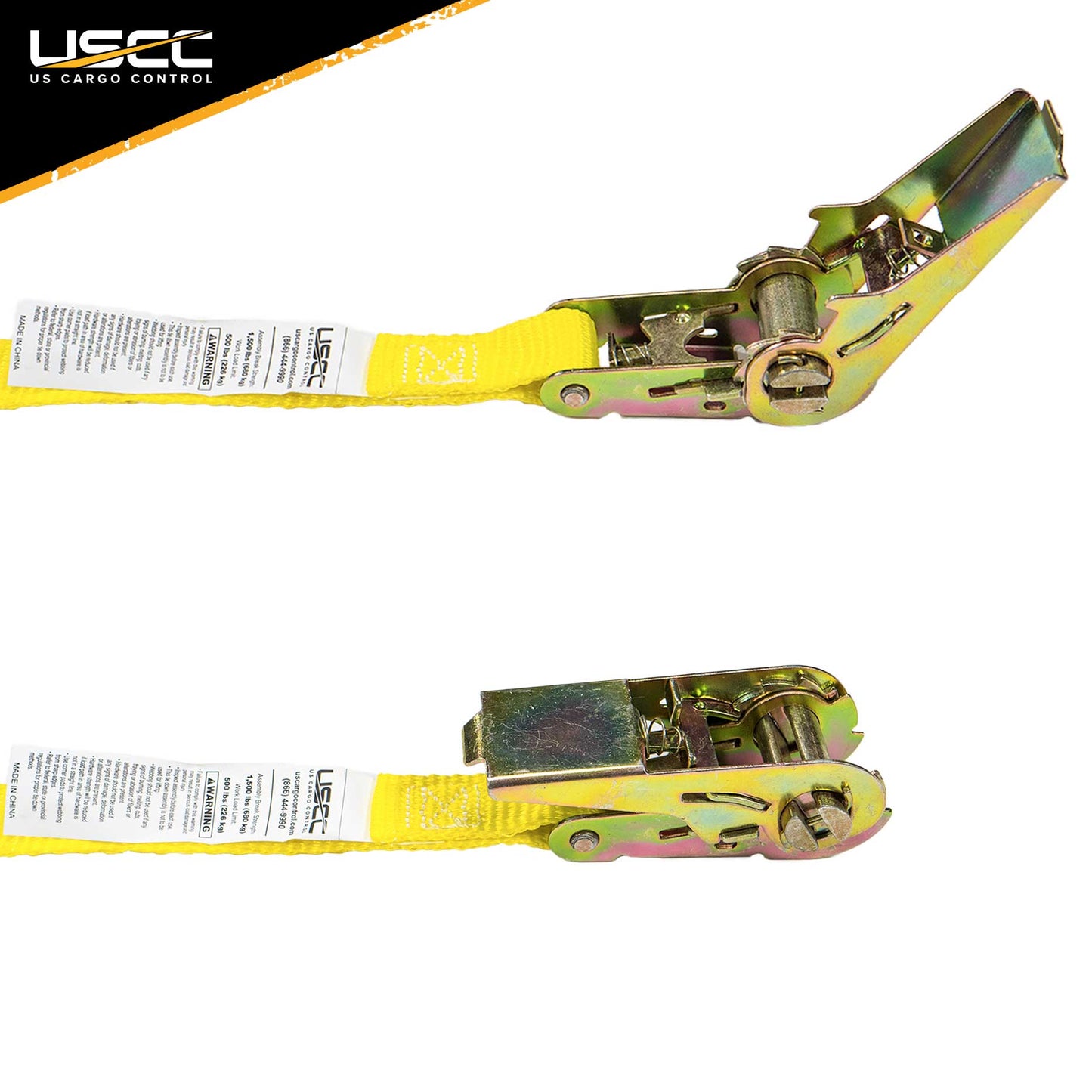 1" x 20' Yellow Endless Ratchet Strap