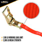 1" x 20' Ratchet Strap w/ Vinyl Coated Wire Hooks | 1000-Pack (Pallet)