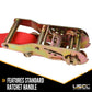 1" x 15' Ratchet Strap w/ Vinyl Coated Wire Hooks | 960-Pack (Pallet)