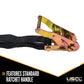 1" x 6' Ratchet Strap w/ Flat Snap Hooks | 2-Pack