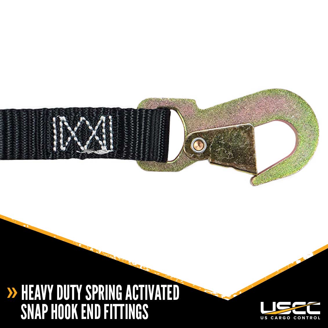 1" x 6' Ratchet Strap w/ Flat Snap Hooks | 2-Pack