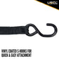 1" x 6' Retractable Ratchet Strap w/ Vinyl Coated S-Hooks and Push Button Release | 2-Pack