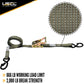 1" x 8' Olive Ratchet Strap w/ Vinyl Coated S-Hooks and Keepers