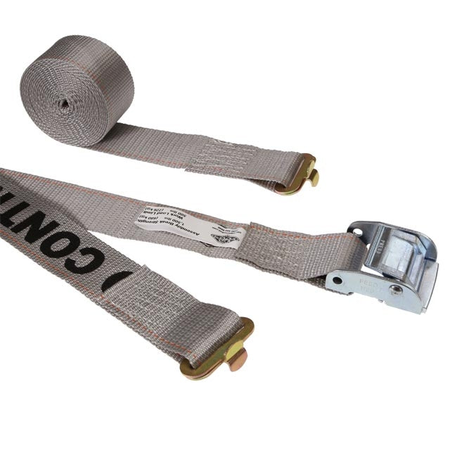 2" x 16' Gray Cam Strap w/ Butterfly Fittings
