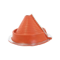 Roofjack Retrofit Round Silicone Pipe Flashing Boot for Metal Roof, Red