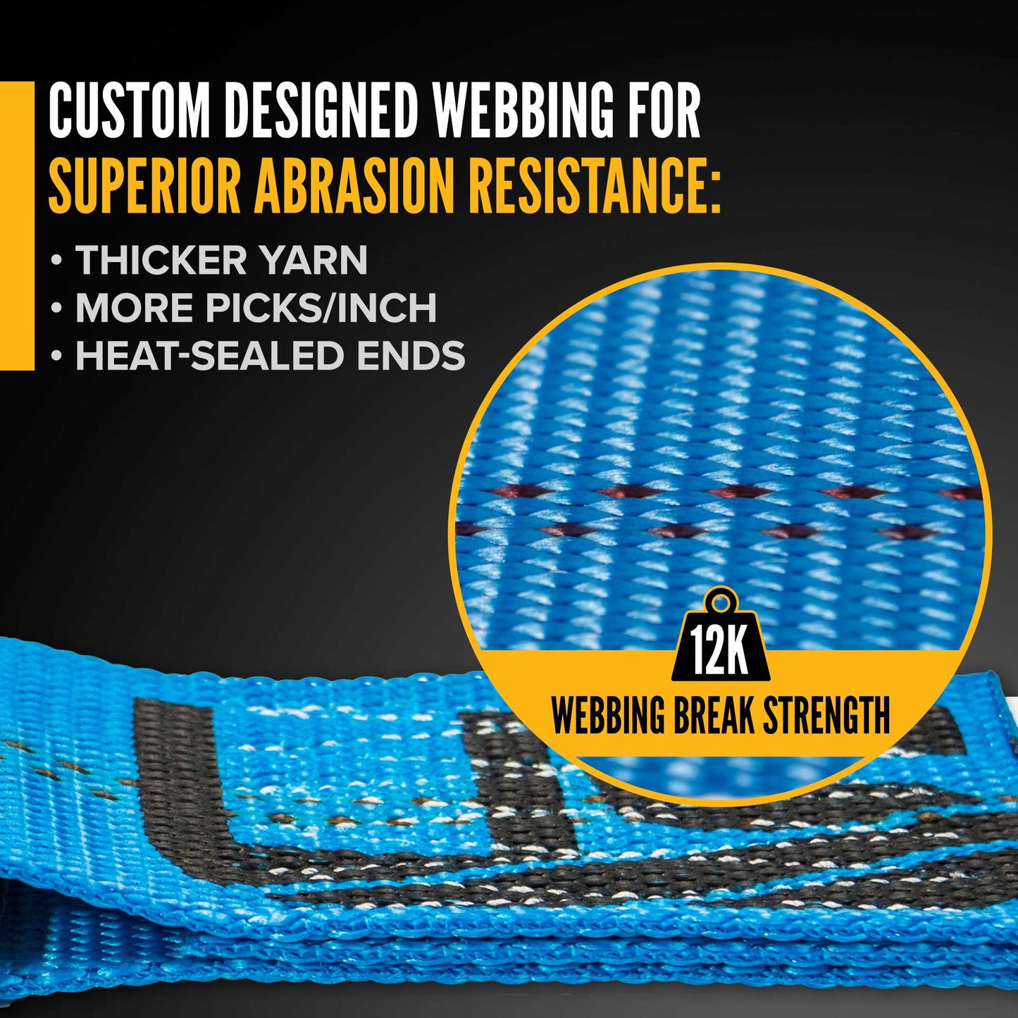 2" x 24' Ratchet Strap with Wire / Double J Hooks | Blue | 2-Pack