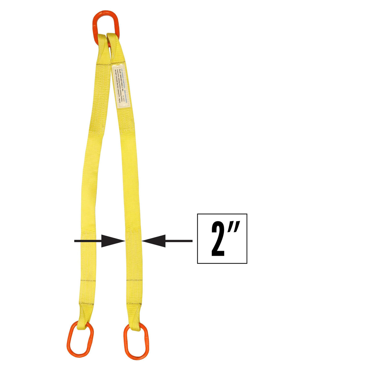 2"x16' (2 ply) Double Leg Nylon Sling w/ Master Link Both Ends