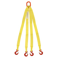 2"x7' (1 ply) Quad Leg Nylon Sling w/ Master Link & Sling Hook