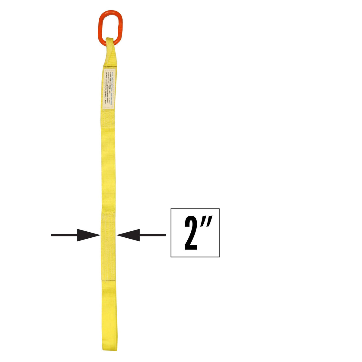 2"x10' (2 ply) Single Leg Nylon Sling w/ Master Link & Sewn Loop