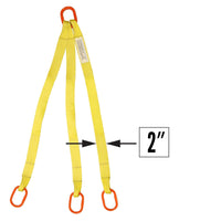 2"x3' (1 ply) Triple Leg Nylon Sling w/ Master Link Both Ends