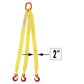 2"x18' (1 ply) Triple Leg Nylon Sling w/ Master Link & Sling Hook