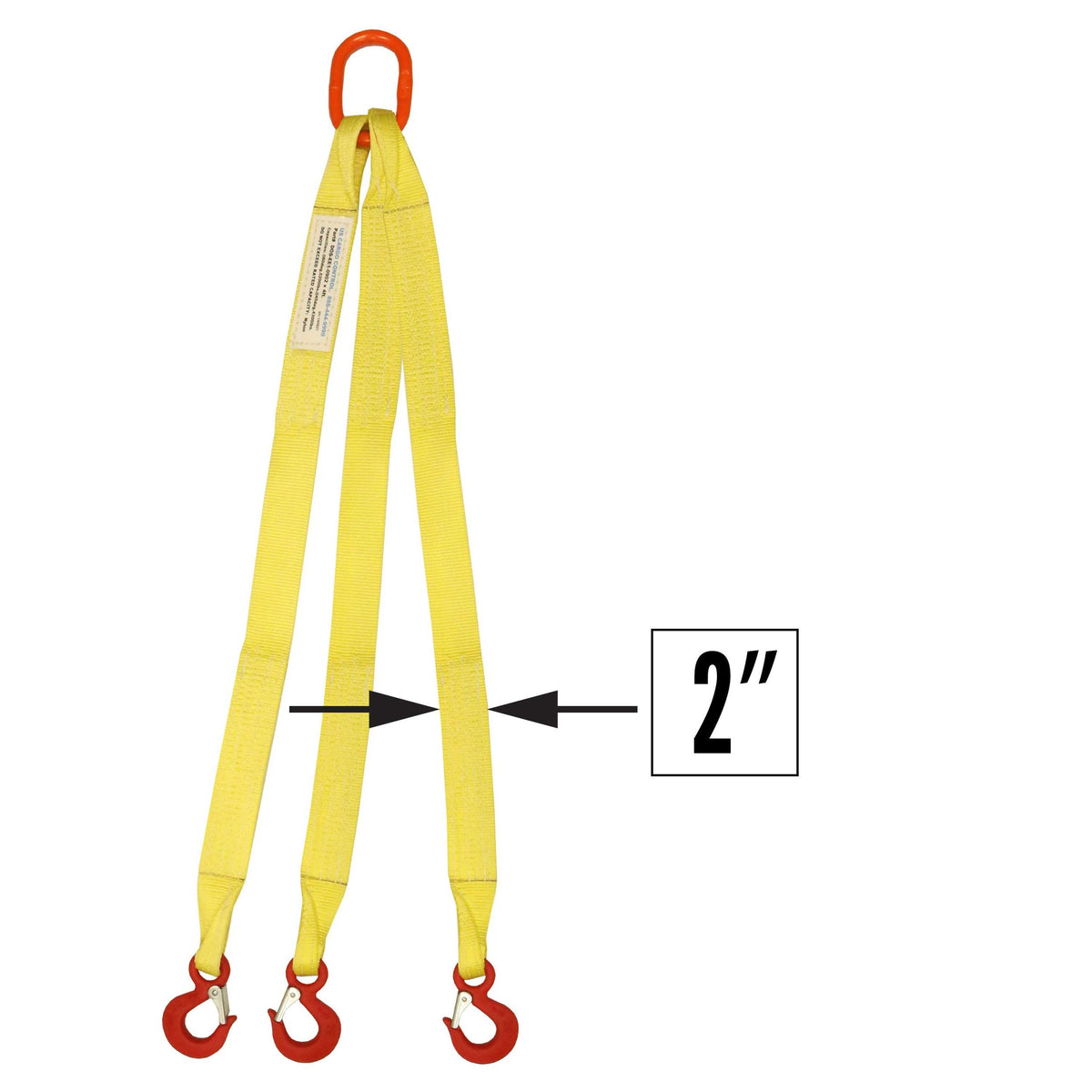 2"x20' (2 ply) Triple Leg Nylon Sling w/ Master Link & Sling Hook