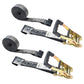 Blackline 2" x 30' Heavy-Duty Ratchet Strap with Flat Hooks | 4-Pack