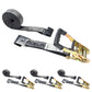 Blackline 2" x 30' Heavy-Duty Ratchet Strap with Flat Hooks | 2-Pack