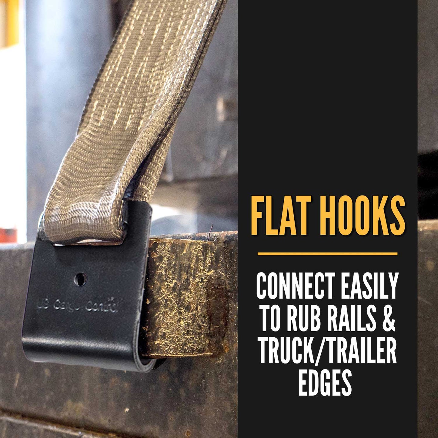 Blackline 2" x 30' Heavy-Duty Ratchet Strap with Flat Hooks | 10-Pack