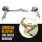 2" x 16' Gray Cam Buckle Strap with Plate Trailer F-Hooks