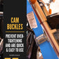 2" x 16' Gray Cam Buckle Strap with Plate Trailer F-Hooks