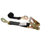 2" x 8' Car Tie Down Ratchet Strap with Twisted Snap Hooks | Black