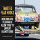 2" x 12' Car Tie Down Ratchet Strap with Twisted Snap Hooks | Black | 2-Pack