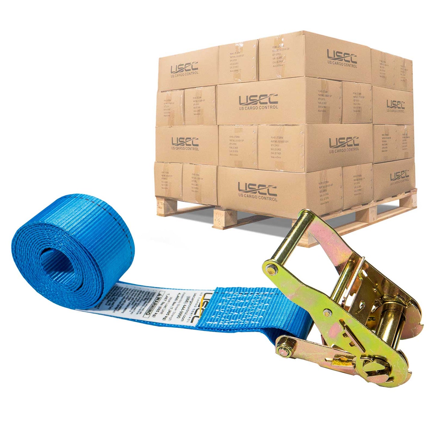 2" x 15' Endless Ratchet Strap | Blue | 800-Pack (Pallet)