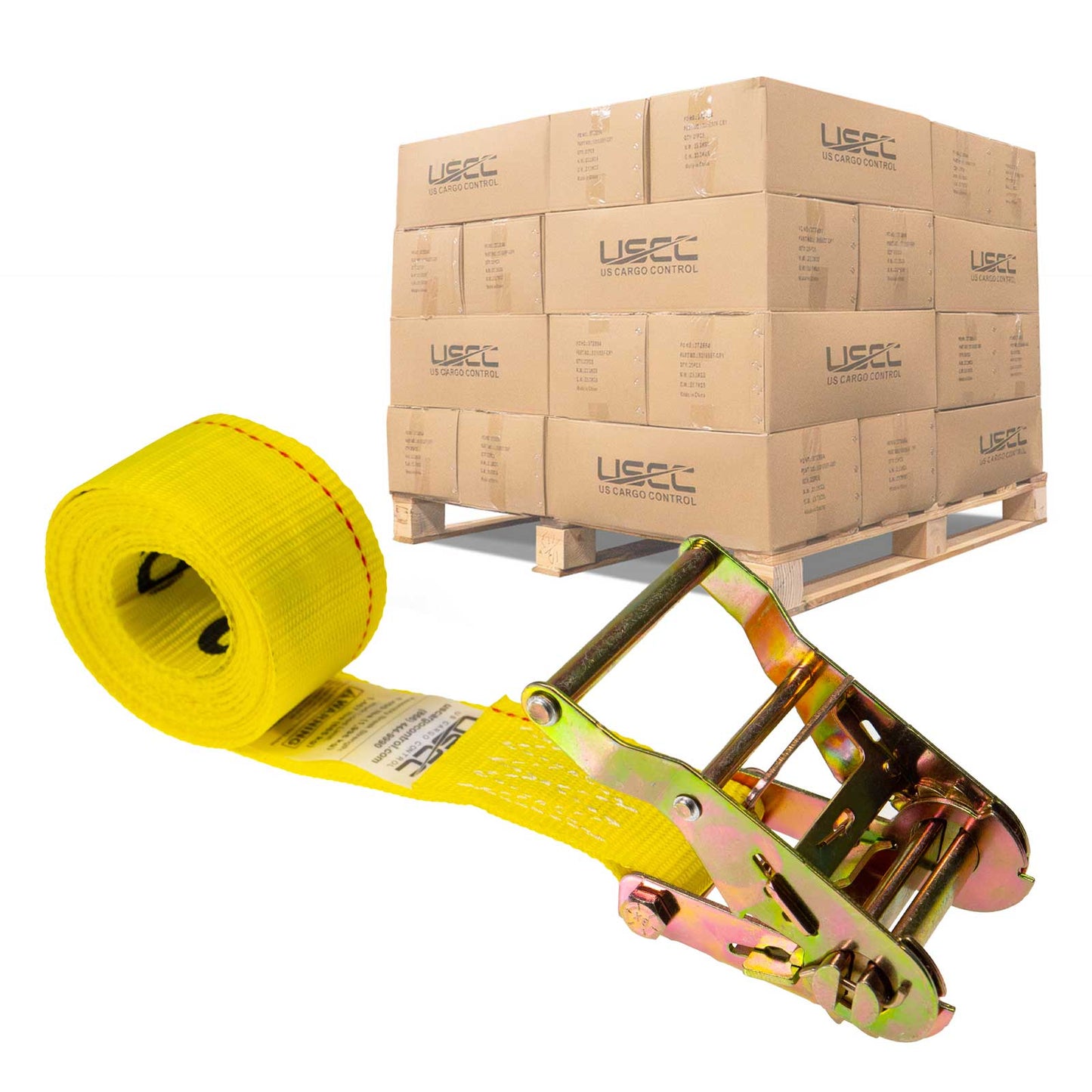 2" x 10' Endless Ratchet Strap | Yellow | 960-Pack (Pallet)