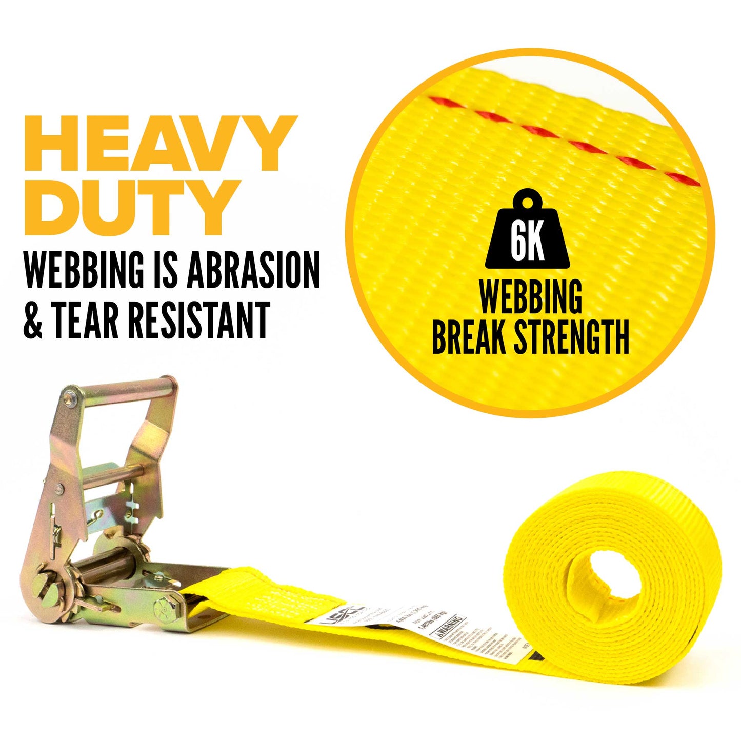 2" x 10' Endless Ratchet Strap | Yellow | 960-Pack (Pallet)