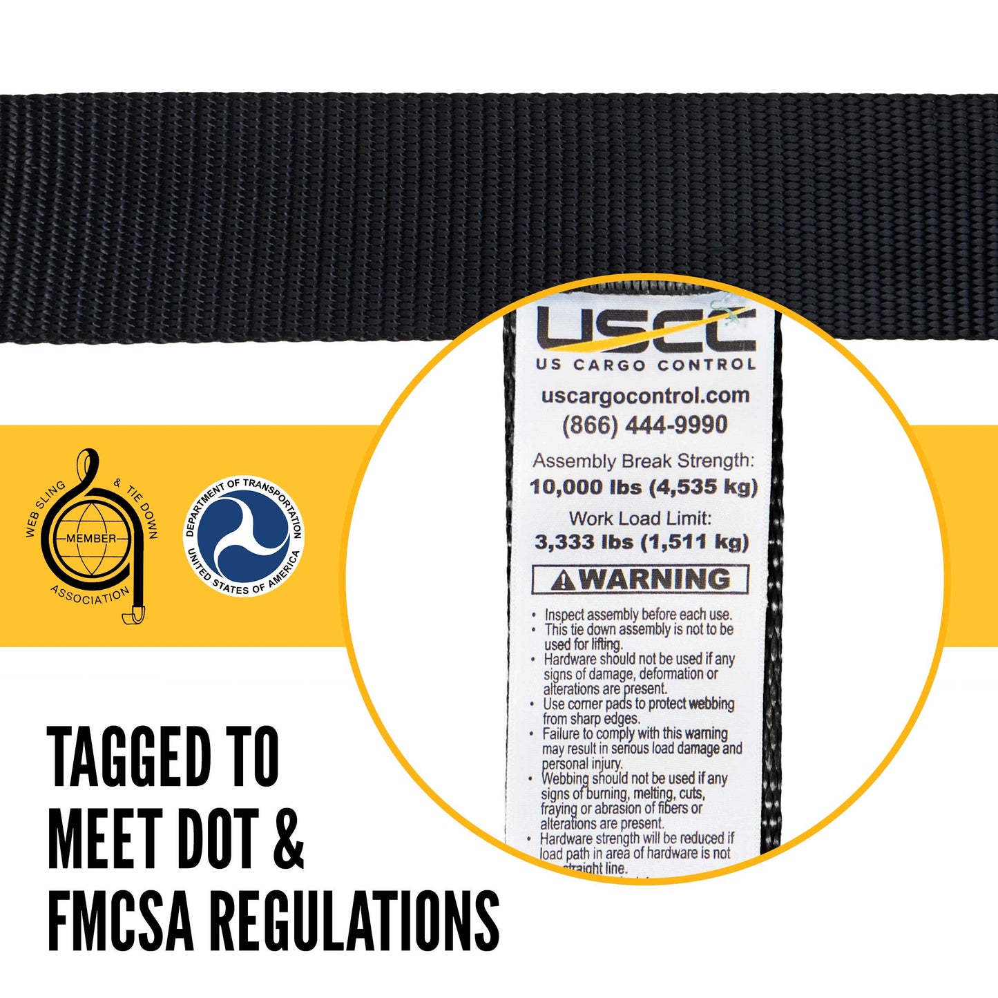 2" x 20' Heavy-Duty Endless Ratchet Strap | Black | 2-Pack