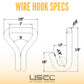 2" x 12' Ratchet Strap with Long Wire / Double J-Hooks | Orange