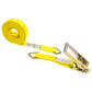 2" x 30' Ratchet Strap with D-Rings | Yellow