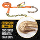 2" x 30' Ratchet Strap with Chain Extension | Orange