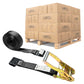 2" x 27' Ratchet Strap with Flat Hooks | Black | 320-Pack (Pallet)