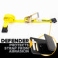 2" x 18' Ratchet Strap with Flat Hooks | Yellow | 4-Pack