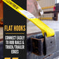 2" x 18' Ratchet Strap with Flat Hooks | Yellow | 4-Pack