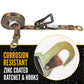 2" x 8' Camo Car Tie Down Ratchet Strap with Flat Snap Hooks