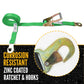 2" x 27' Ratchet Strap with Flat Snap Hooks | Green