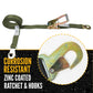 2" x 8' Car Tie Down Ratchet Strap with Flat Snap Hooks | Olive Drab