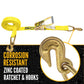 2" x 30' Ratchet Strap with Grab Hooks | Yellow