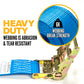 2" x 20' Ratchet Strap with Plate Trailer F-Hooks | Blue