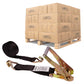 2" x 27' Ratchet Strap with Wire / Double J Hooks | Black | 320-Pack (Pallet)