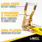 2" x 30' Ratchet Strap with Wire / Double J Hooks | Black | 320-Pack (Pallet)