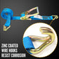2" x 18' Ratchet Strap with Wire / Double J Hooks | Blue | 4-Pack