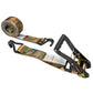 2" x 18' Camo Ratchet Strap with Wire / Double J Hooks