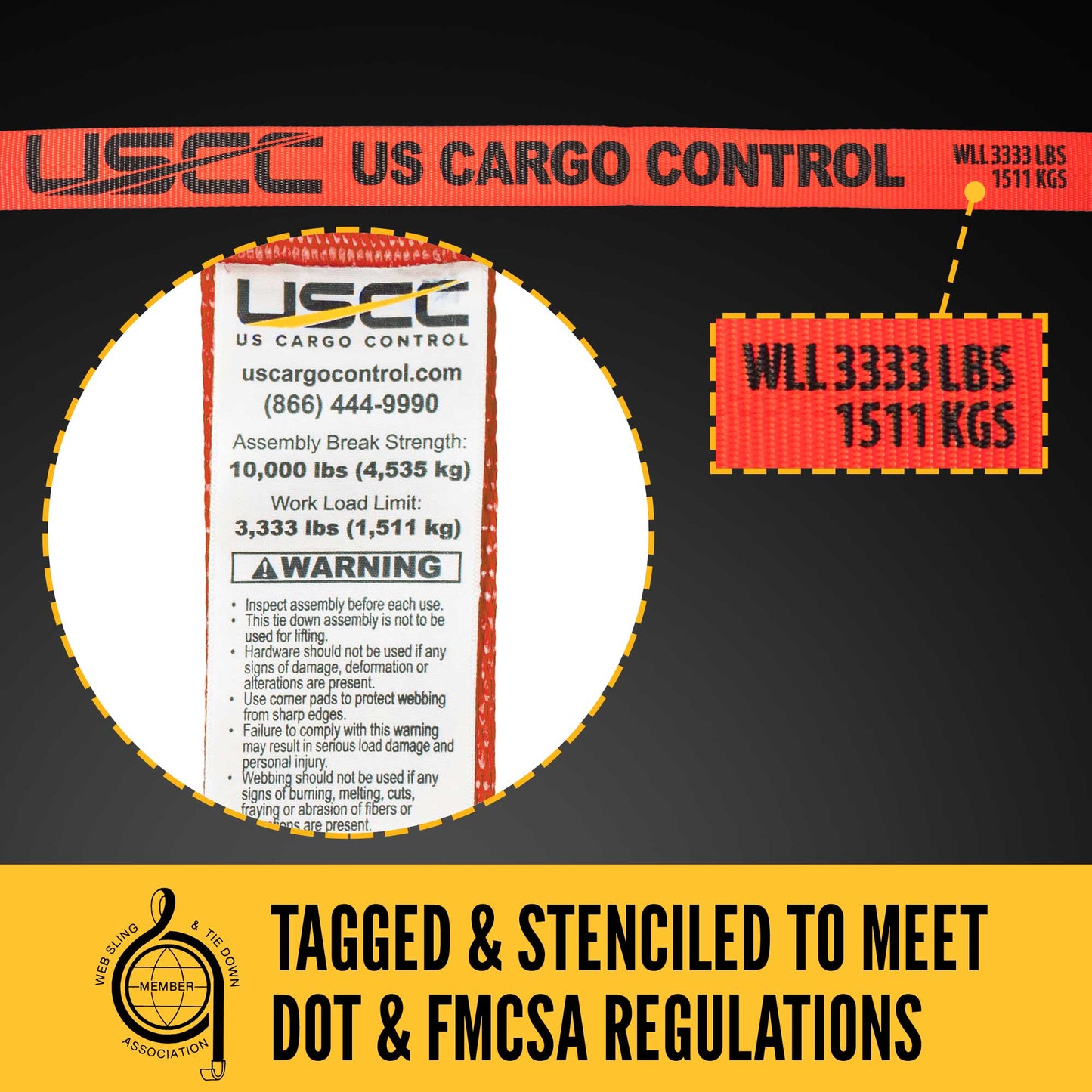2" x 18' Ratchet Strap with Wire / Double J Hooks | Red | 4-Pack